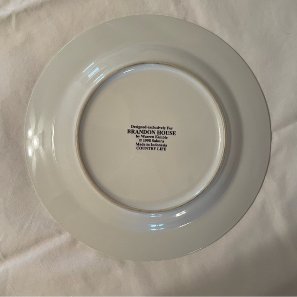 Sakura Country Life 8 1/4" Salad Plates Brandon House By Warren Kimble Set Of 2 - Picture 6 of 7